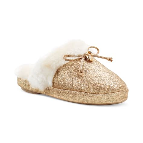 michael kors slipper gold